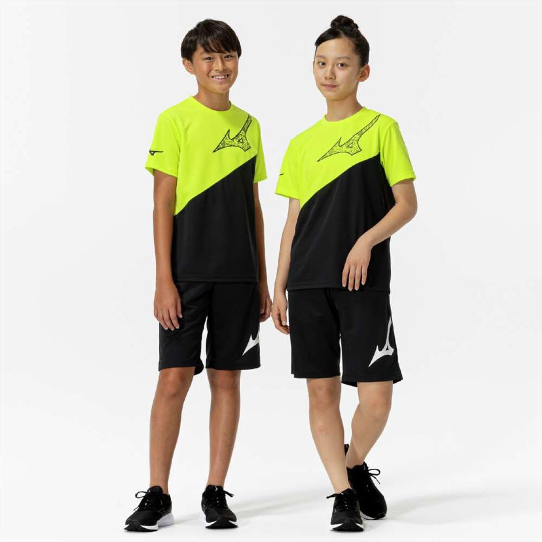 【抗菌防臭／防汚】GACHI Tシャツ イブニングプリムローズ×ブラック 120