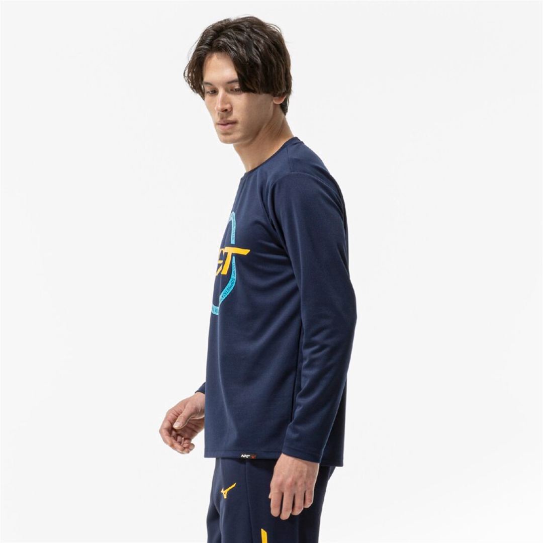 【抗菌防臭／防汚 】N-XT Tシャツ(長袖) ドレスネイビー 2XL