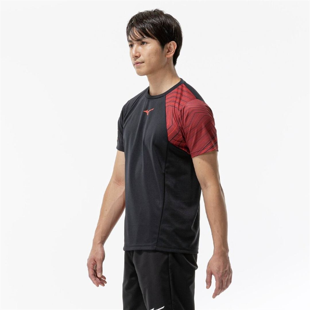 N-XT グラフィックTシャツ ブラック×チャイニーズレッド S