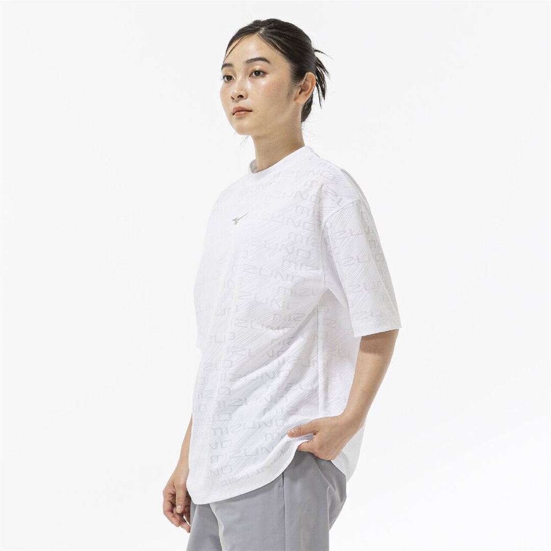 【ミズノ直営限定】シアージャカードTシャツ(ワイドシルエット) ホワイト S
