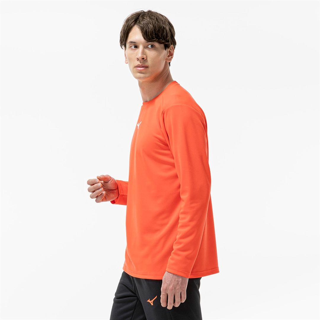 【抗菌防臭／防汚】N-XT Tシャツ(長袖) サンストーンオレンジ XL
