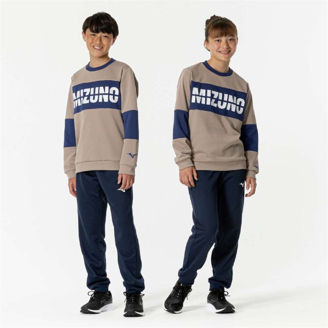 スウェットクルーネックシャツ ヴィンテージカーキ×ホワイト 120