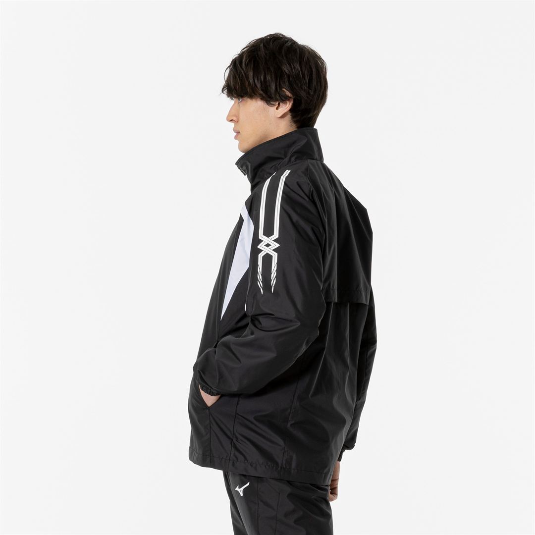 ウィンドブレーカージャケット ブラック×ホワイト XS