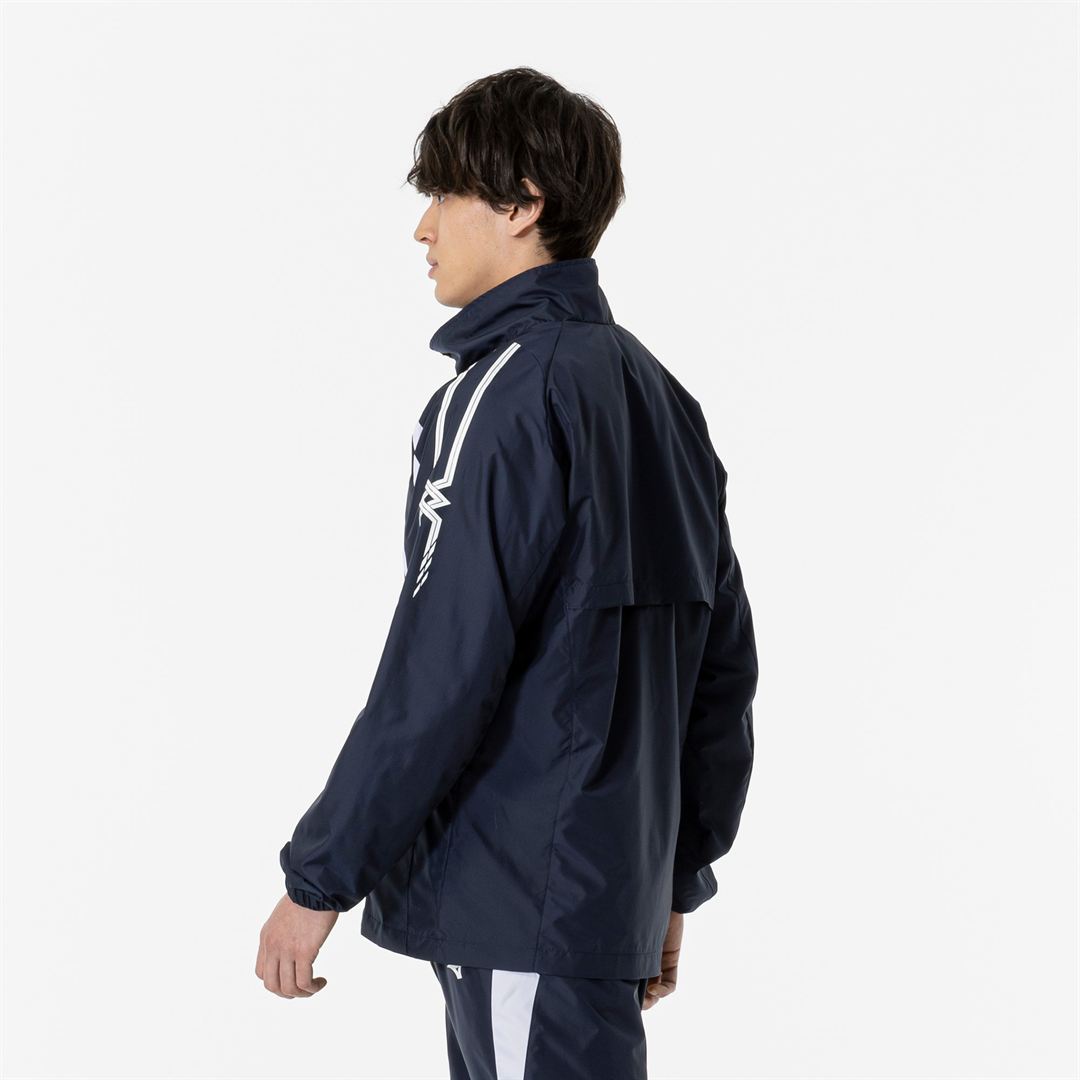 ウィンドブレーカージャケット ディープネイビー×ホワイト XS
