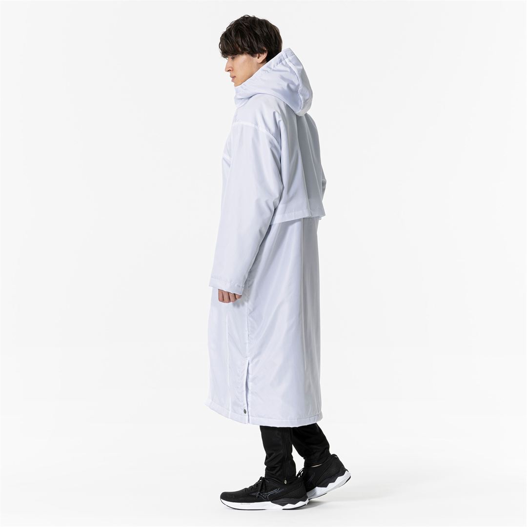中綿ロングボアコート ホワイト XL