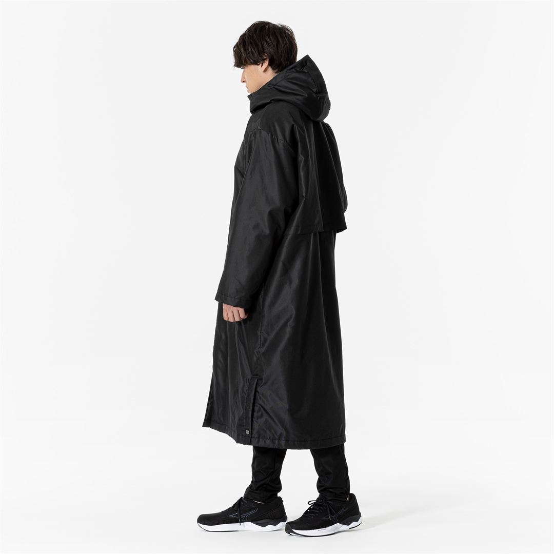 中綿ロングボアコート ブラック XL
