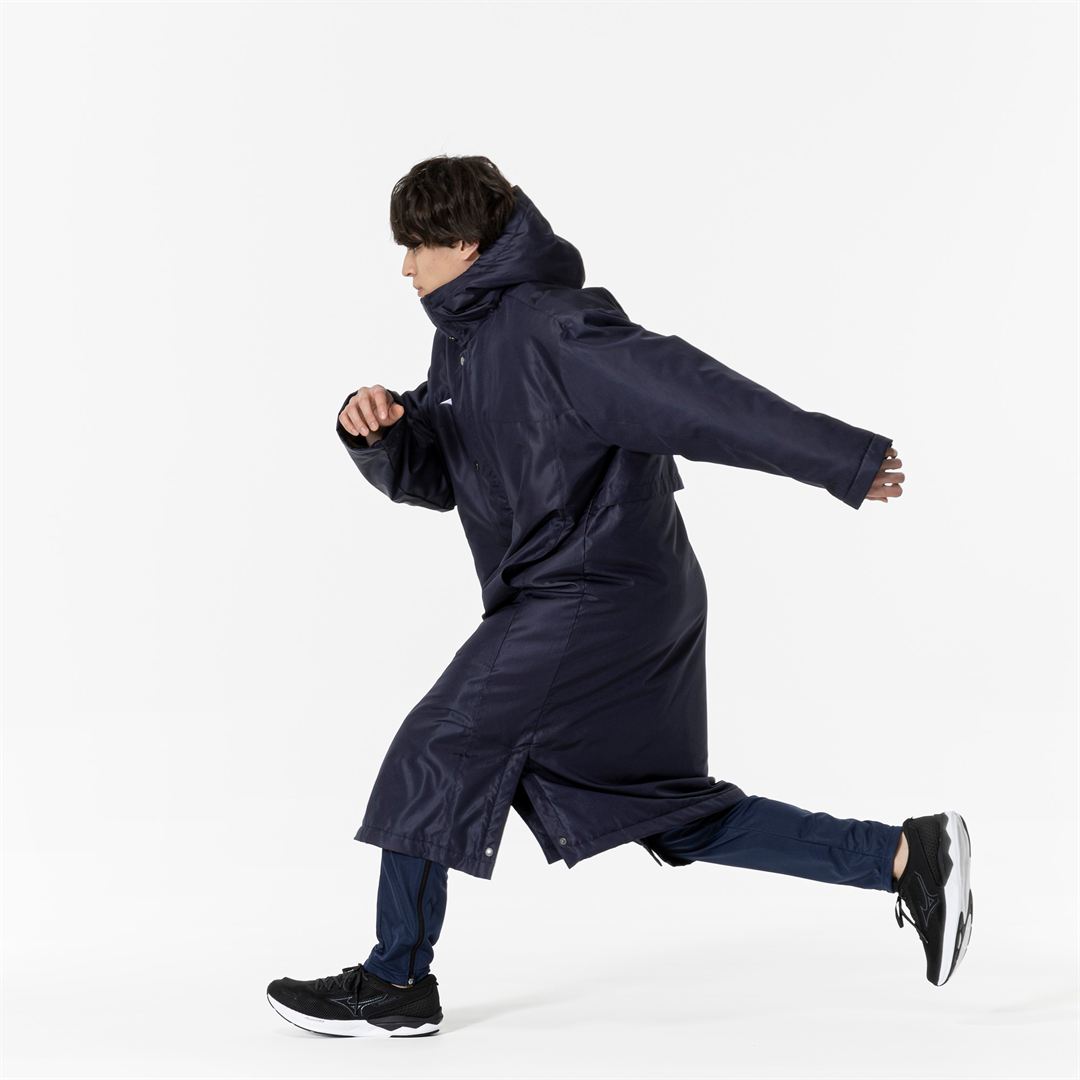 中綿ロングボアコート ディープネイビー XL