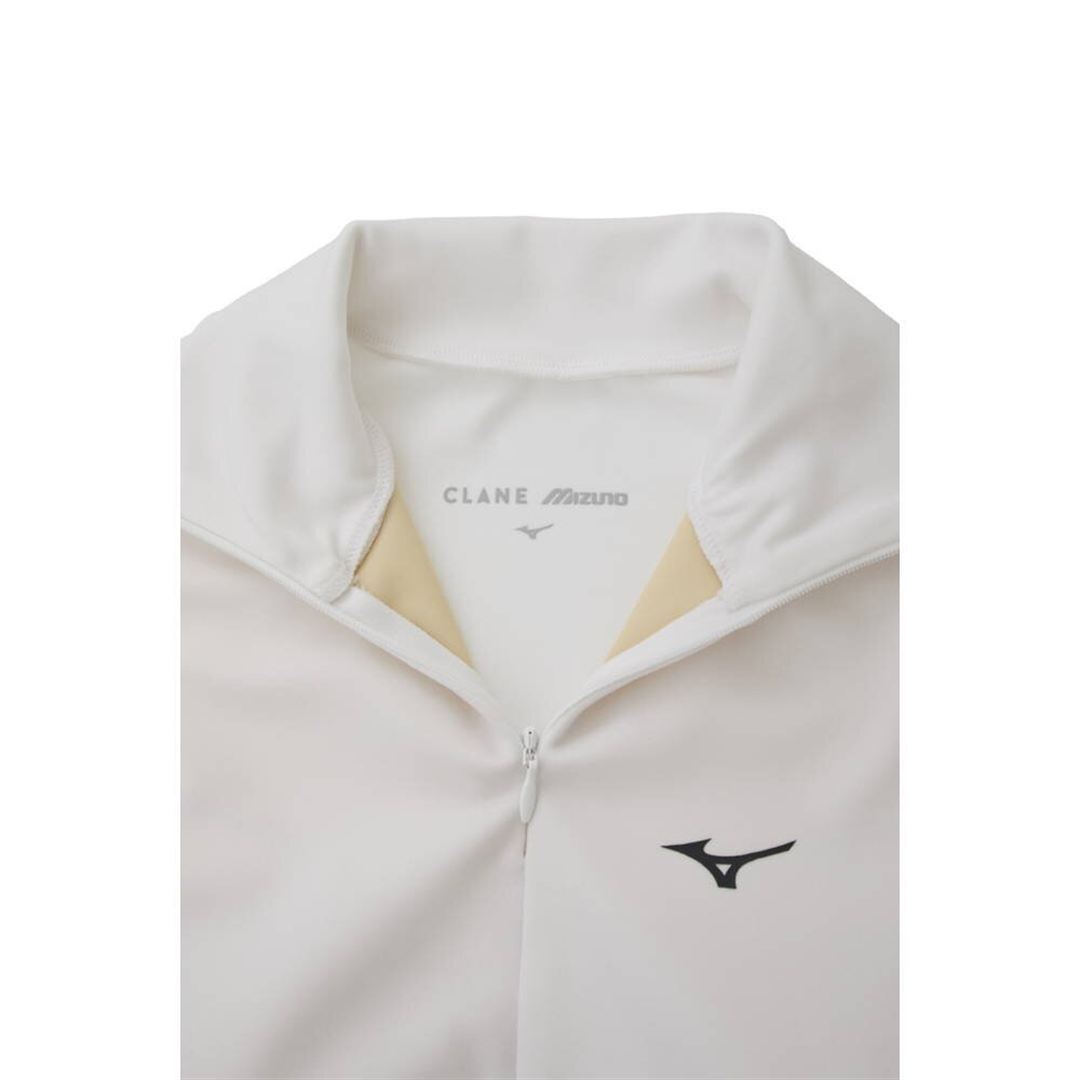 【CLANE】HALF ZIP LONG SLEEVE TOPS ホワイト 2