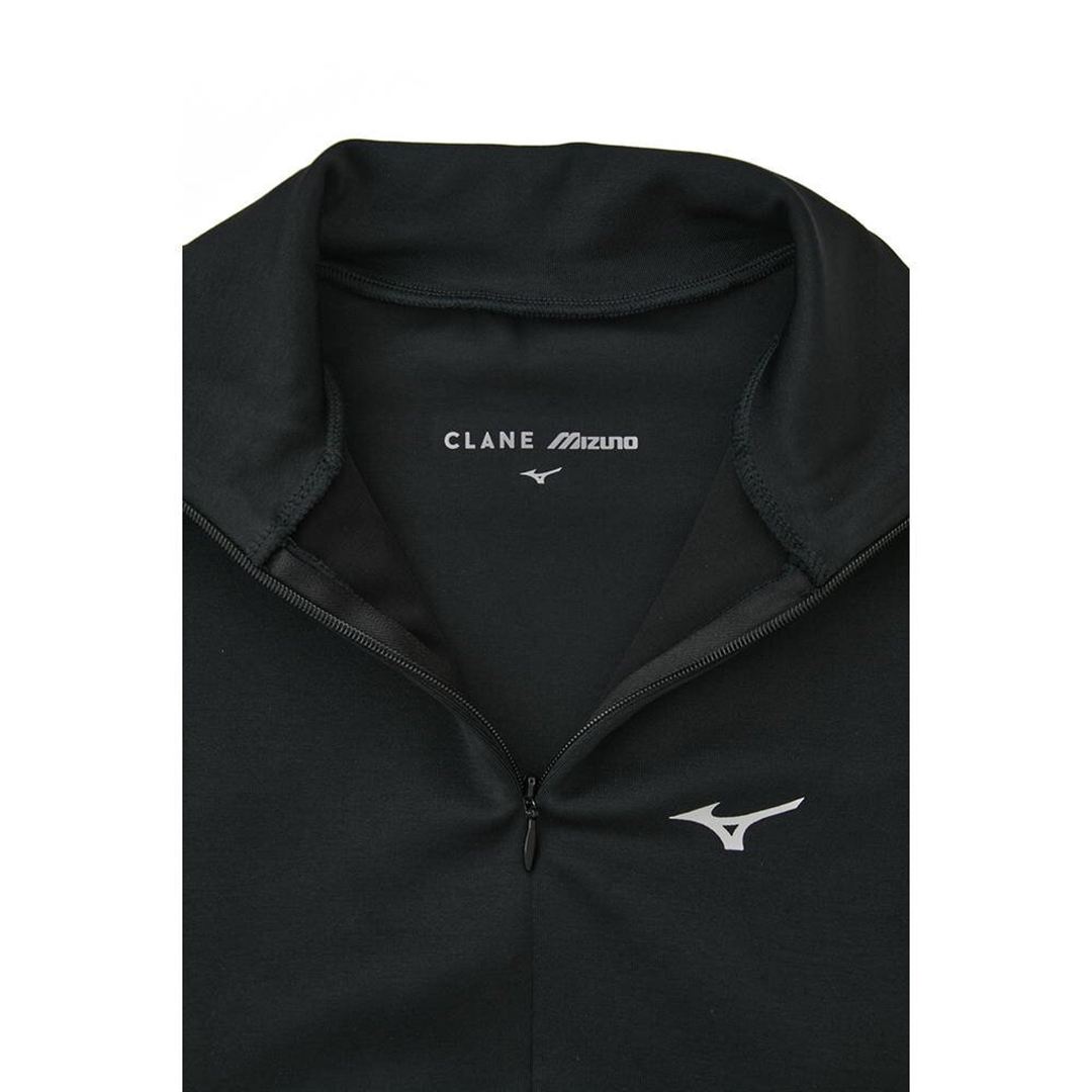 【CLANE】HALF ZIP LONG SLEEVE TOPS ブラック 2