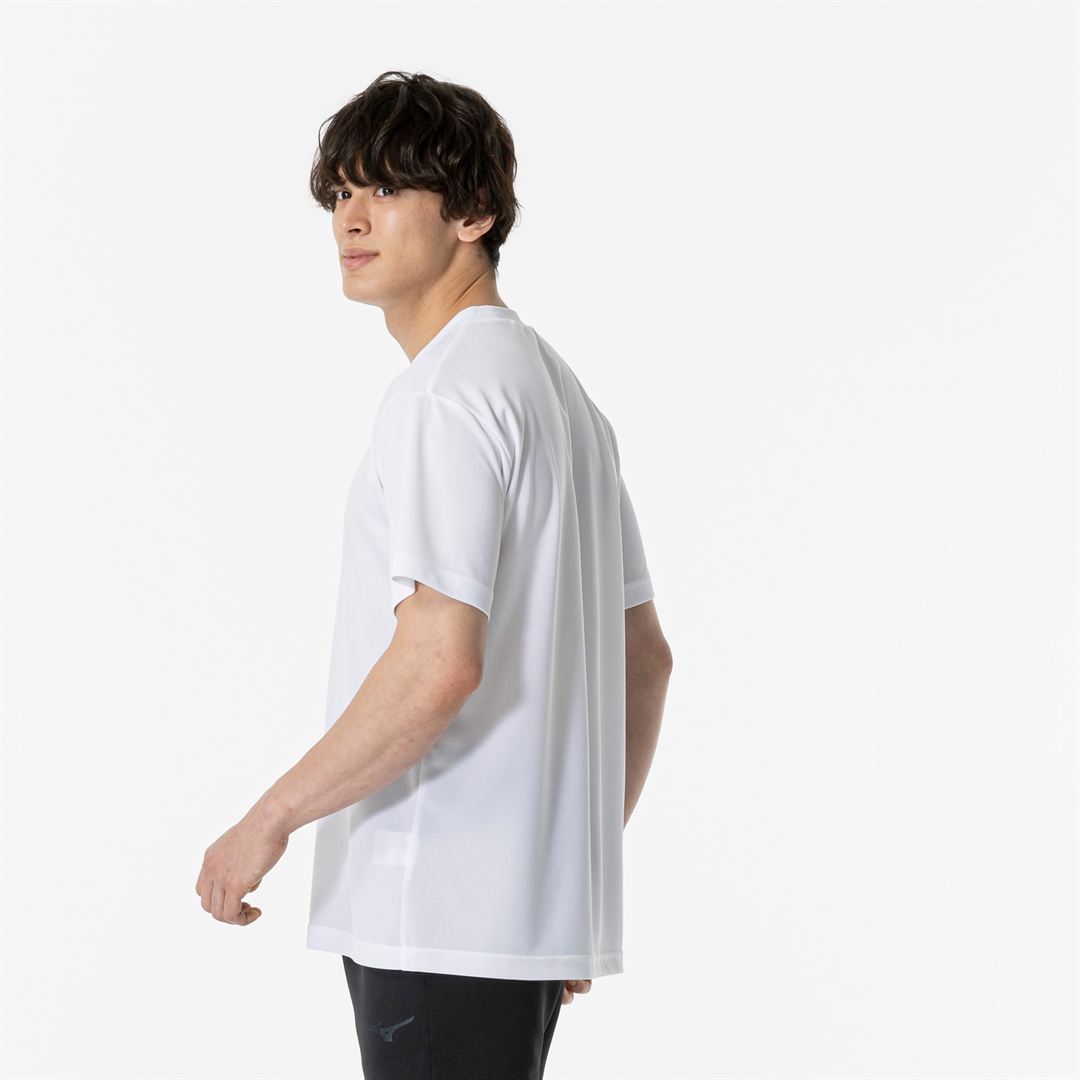 ナビドライTシャツ(半袖／丸首) ホワイト×ブラック 4XL