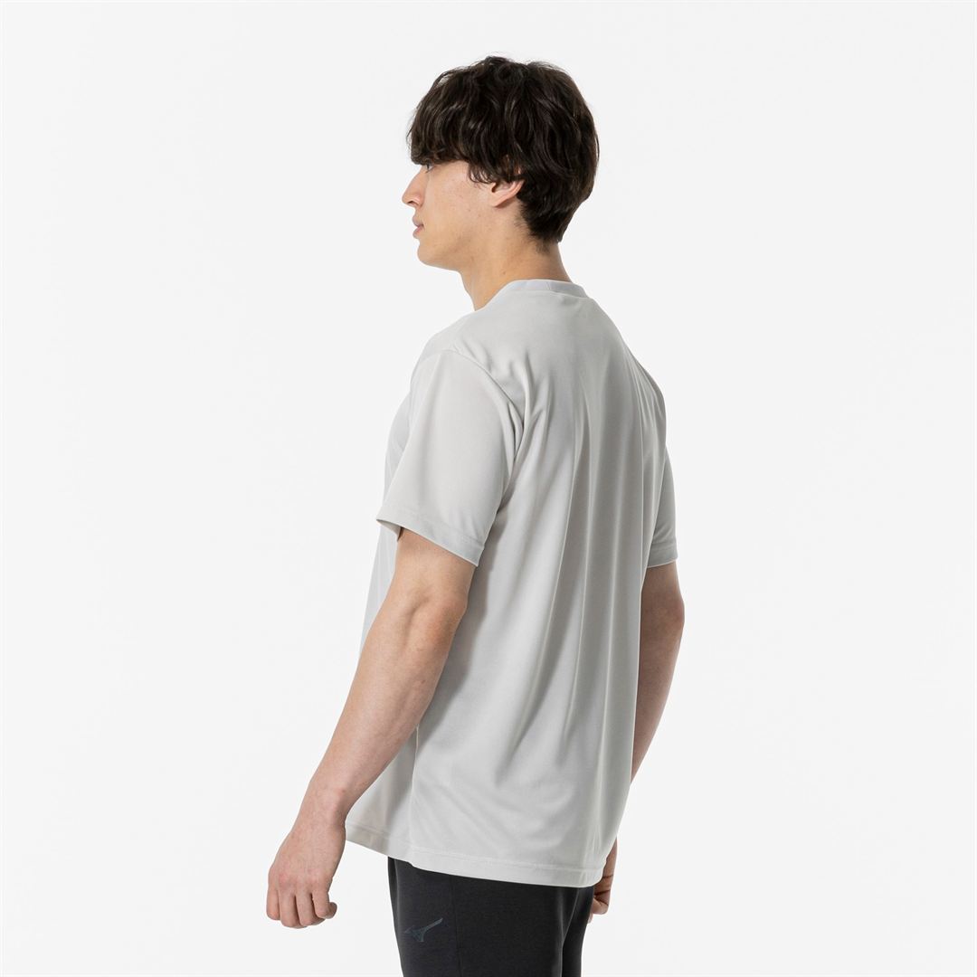 ナビドライTシャツ(半袖／丸首) ベイパーシルバー×ホワイト 4XL