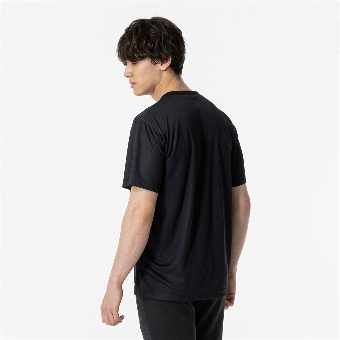ナビドライTシャツ(半袖／丸首) ブラック×ホワイト 4XL