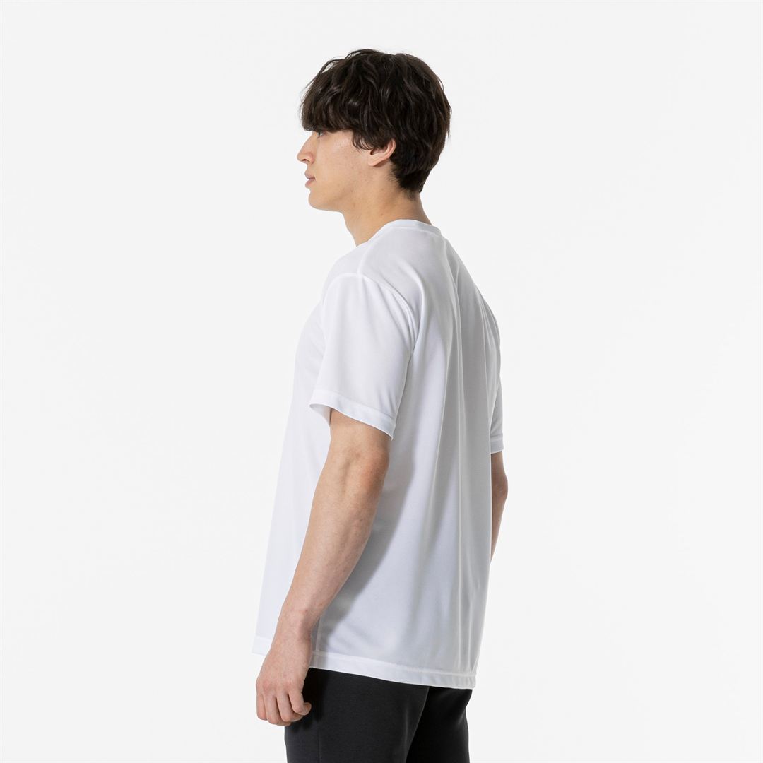 ナビドライTシャツ(半袖／丸首) ホワイト×ホワイト 4XL