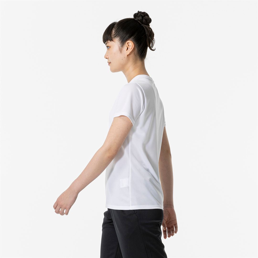 ナビドライTシャツ(半袖／丸首) ホワイト×ライトピンク S