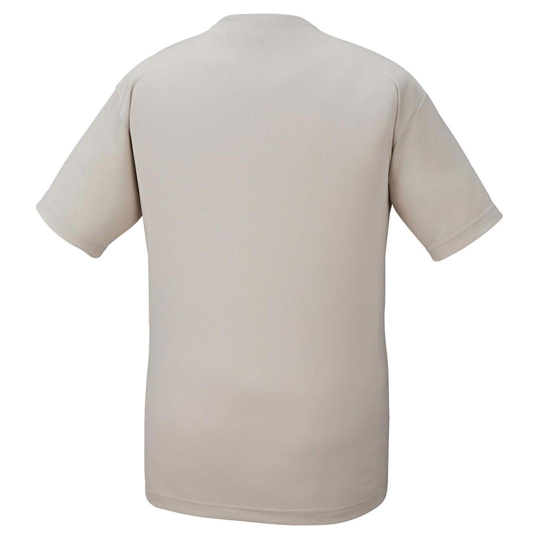 ナビドライTシャツ(半袖／丸首)(大きいサイズ) ベイパーシルバー×ホワイト 6L