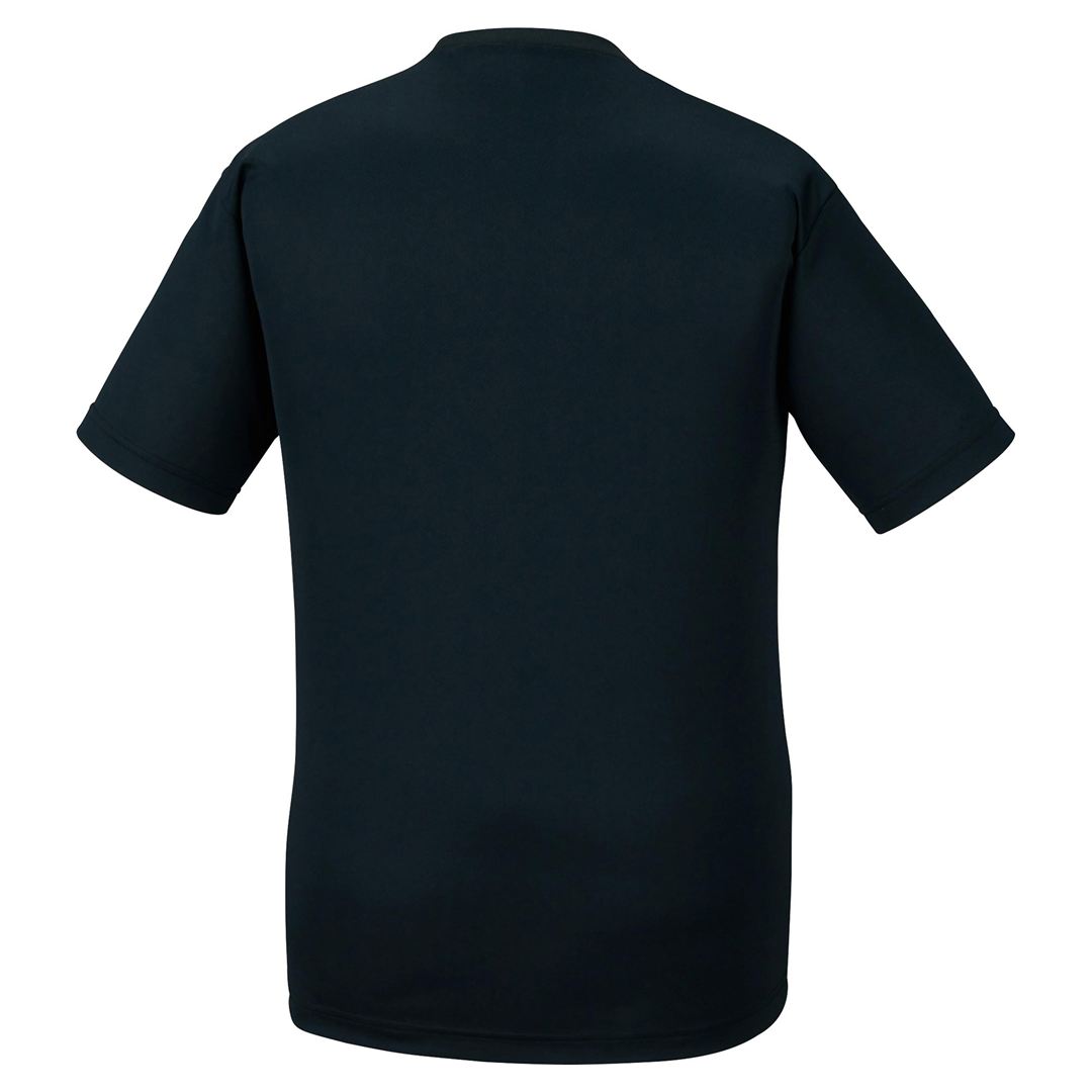 ナビドライTシャツ(半袖／丸首)(大きいサイズ) ブラック×ホワイト 6L