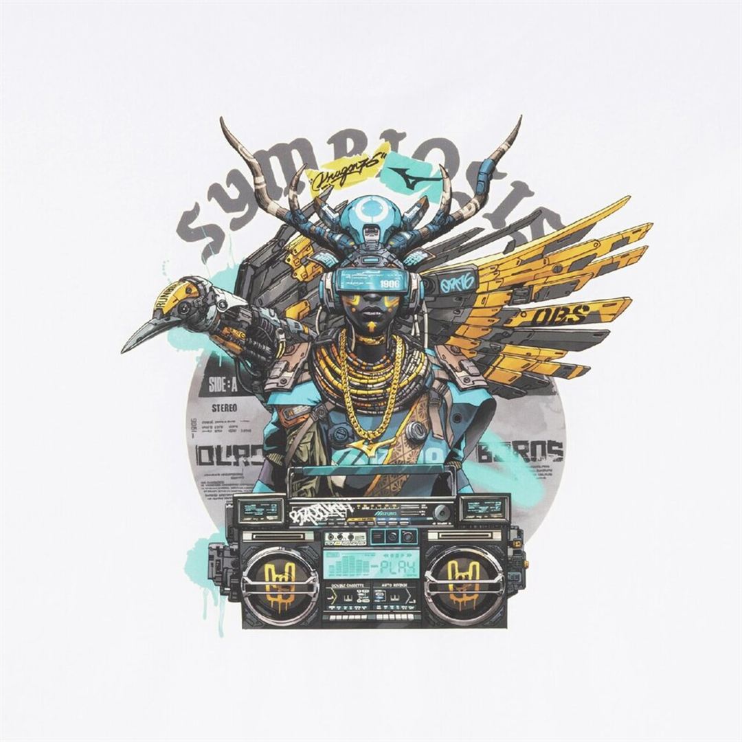 Dragon76ルーズフィットTシャツ(長袖) ホワイト XS