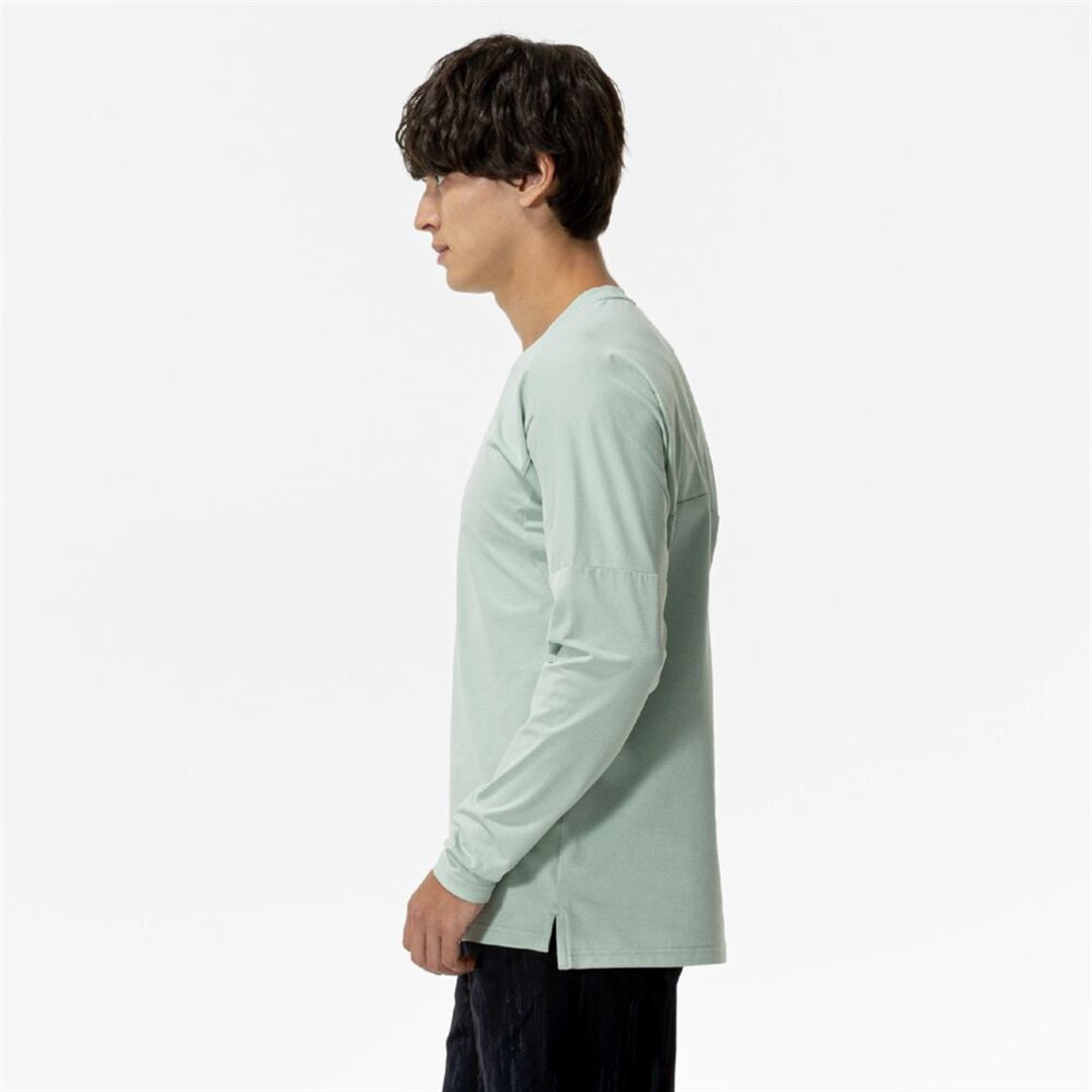 ソフトドライTシャツ(長袖) フロスティグリーン XL