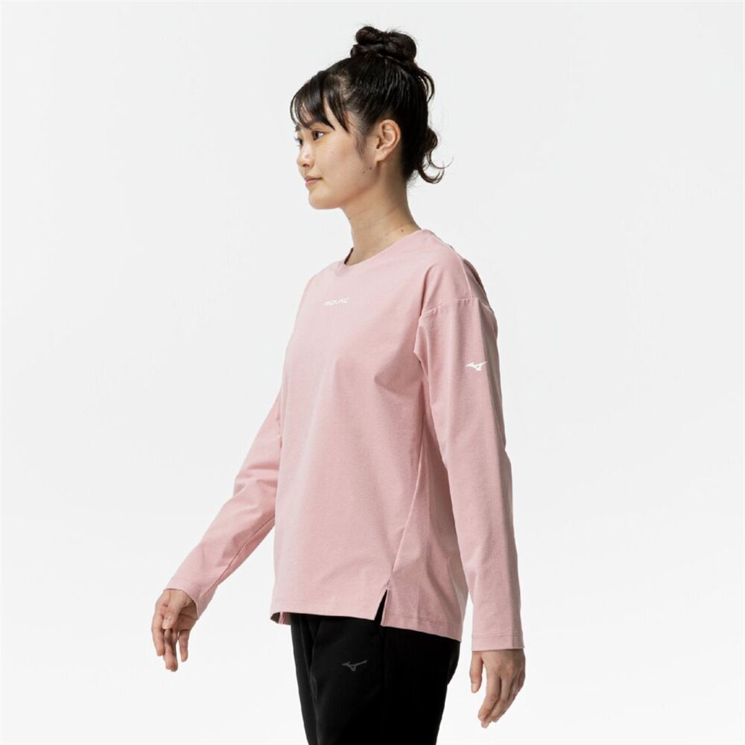 ソフトドライTシャツ(長袖) ピンク XL