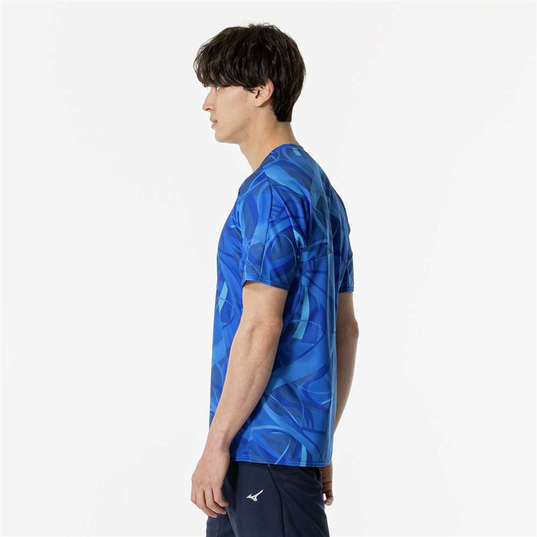 【汗処理／通気】ドライエアロフローTシャツ ディレクトワールブルー S