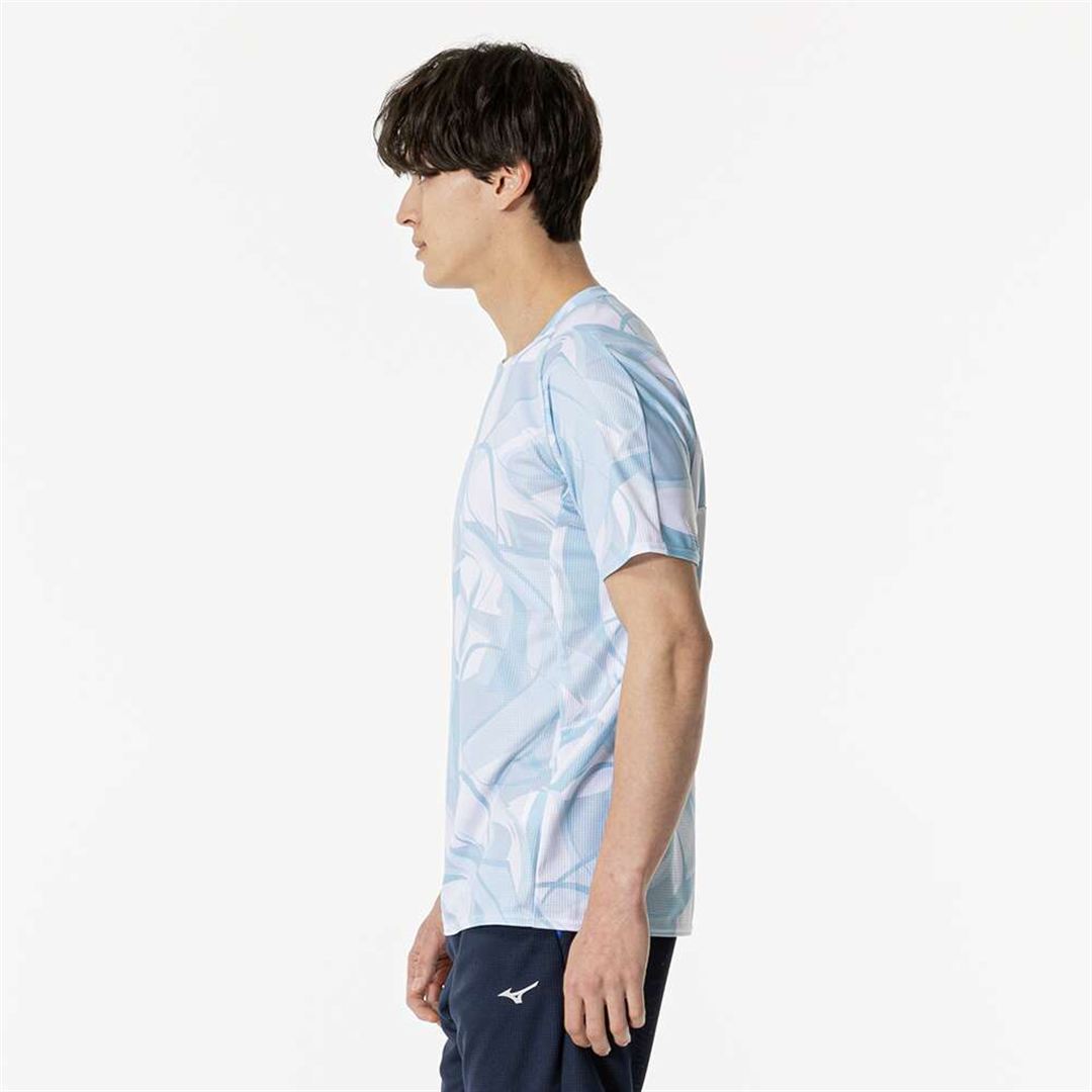 【汗処理／通気】ドライエアロフローTシャツ ライトブルー S