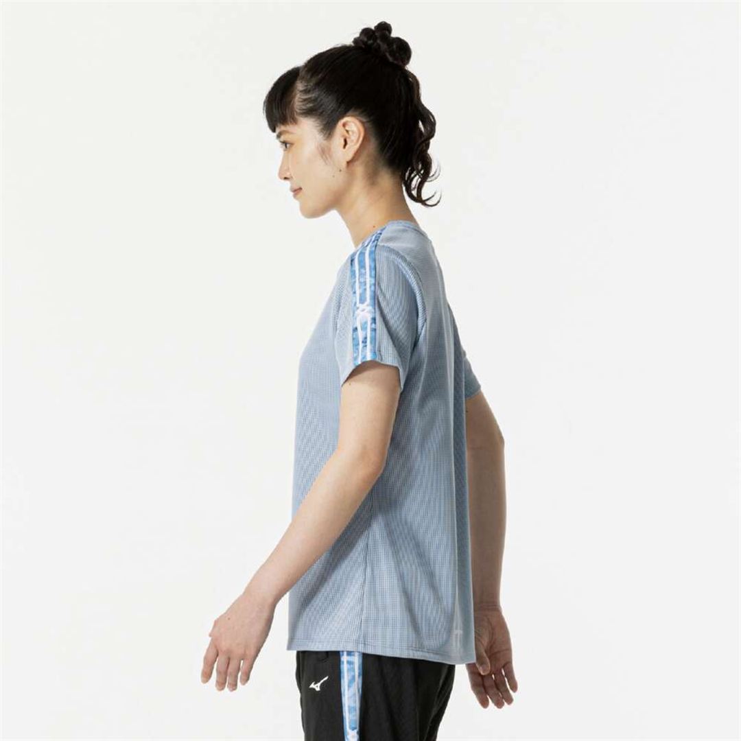 【汗処理／通気】ドライエアロフローTシャツ グレイシアブルー S