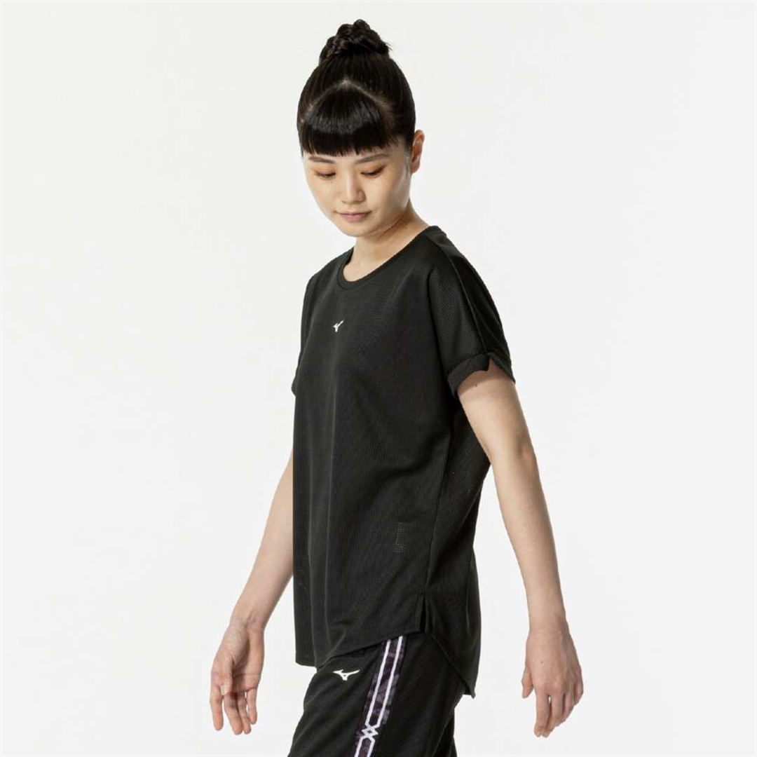 【汗処理／通気】ドライエアロフローTシャツ ブラック S