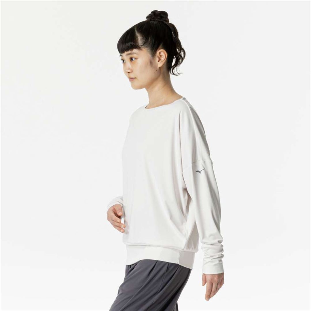 ストレッチスムースTシャツ(長袖) ホワイトサンド S