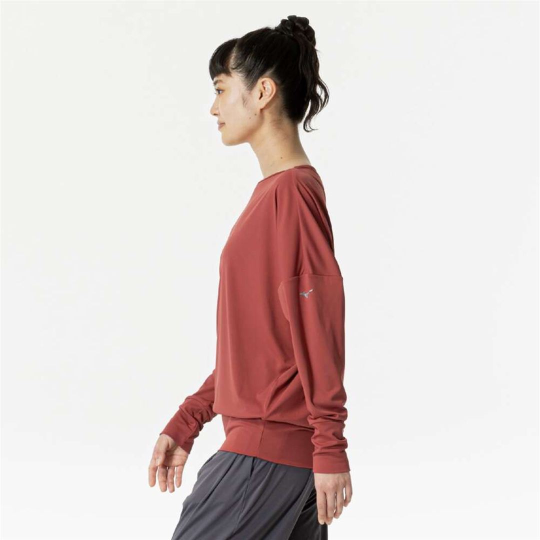 ストレッチスムースTシャツ(長袖) マルサラワイン S