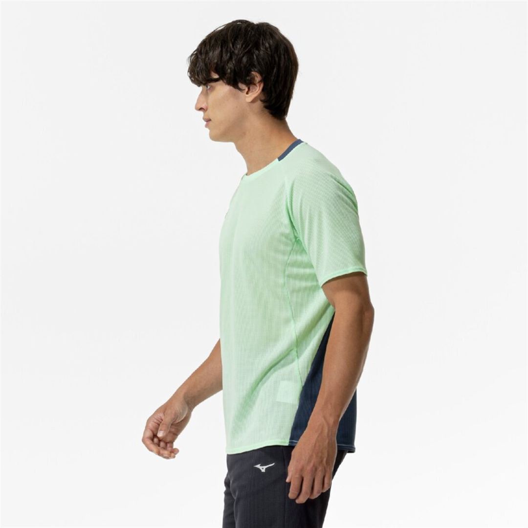 【汗処理／通気】ドライエアロフローTシャツ ネオミント S
