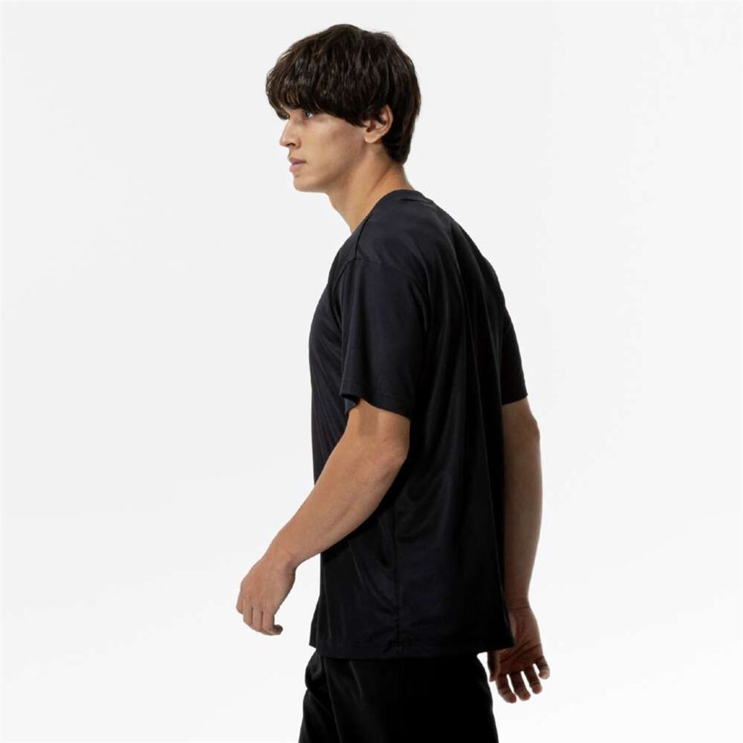 ナビドライTシャツ(半袖／丸首) ブラック×ゴールド XL