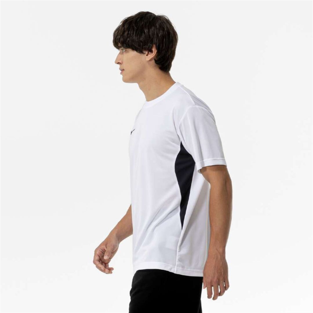 ナビドライTシャツ(半袖／切替) ホワイト×ブラック XL