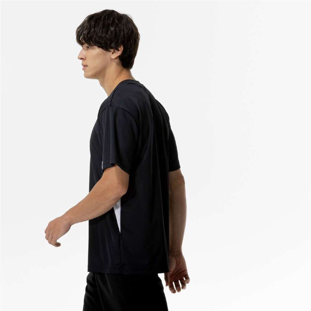 ナビドライTシャツ(半袖／切替) ブラック×ホワイト XL