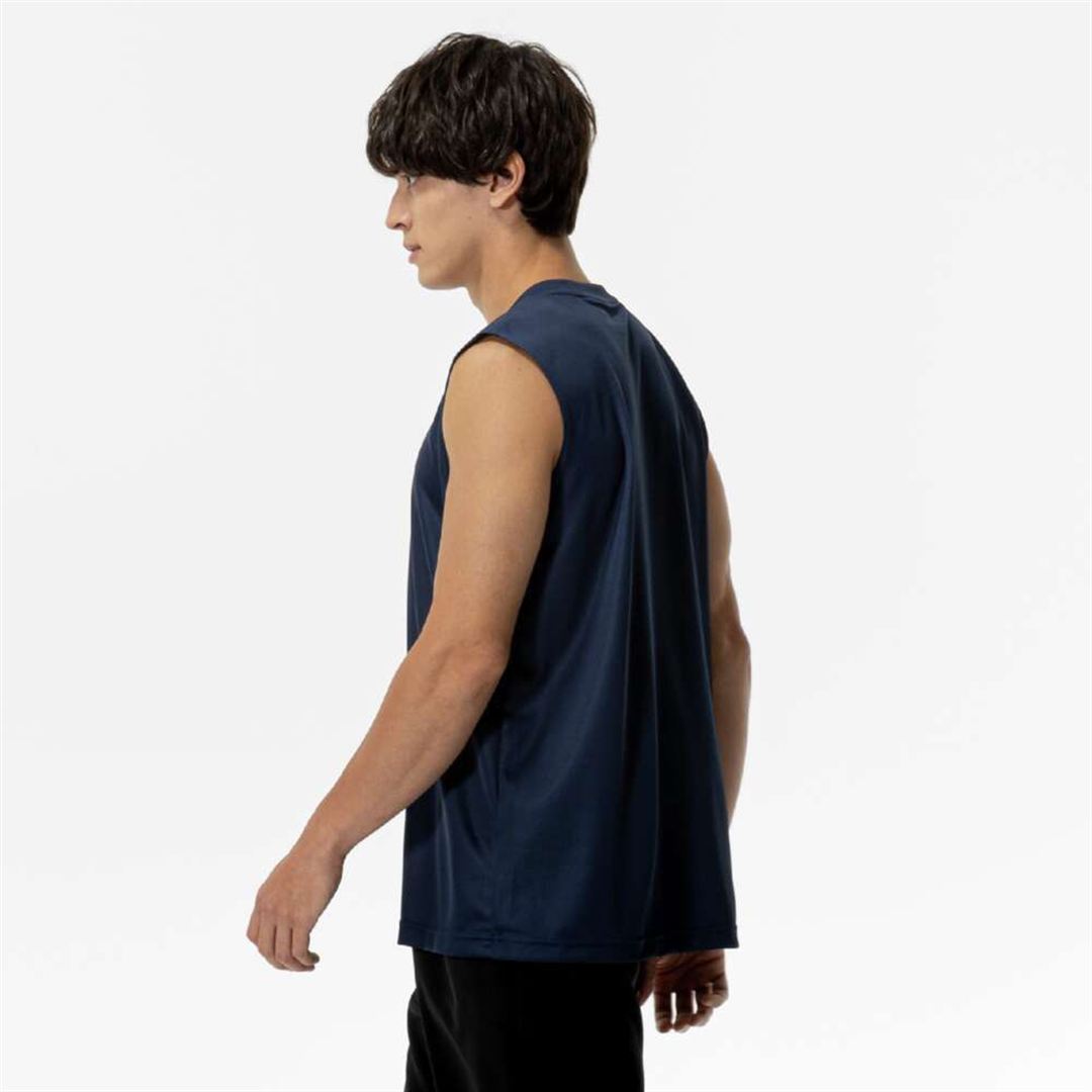 ナビドライ タンクトップ ドレスネイビー×ホワイト XL