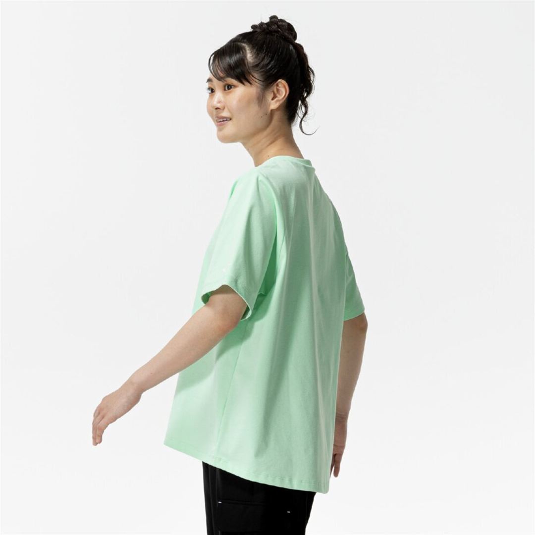 ソフトドライグラフィックTシャツ(ワイドシルエット) アクアグリーン S