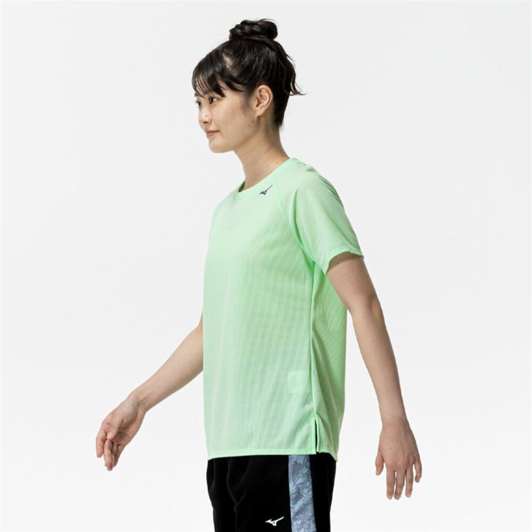【汗処理／通気】ドライエアロフローTシャツ ネオミント S