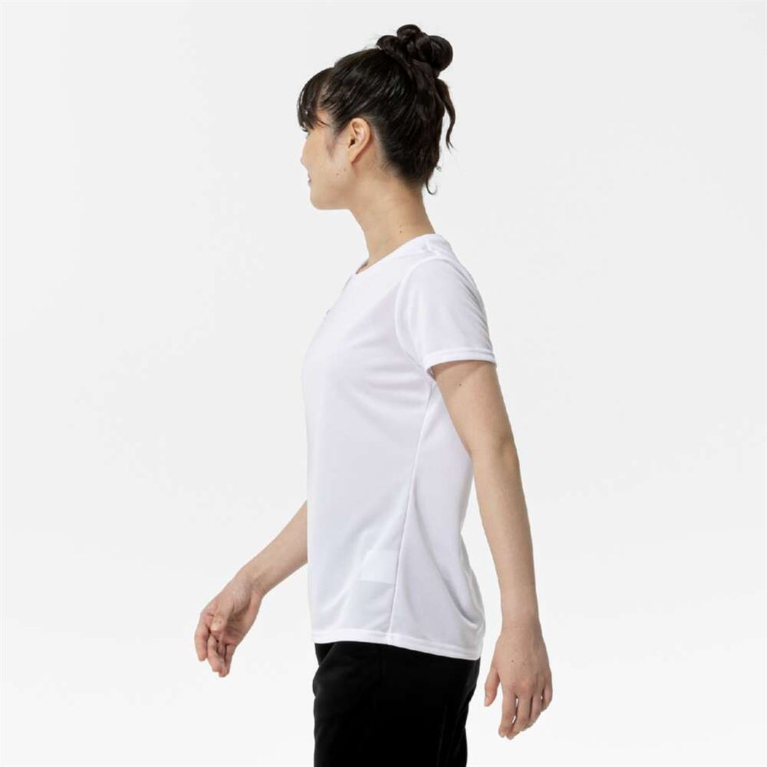 ナビドライTシャツ(半袖／丸首) ホワイト×ライトピンク S