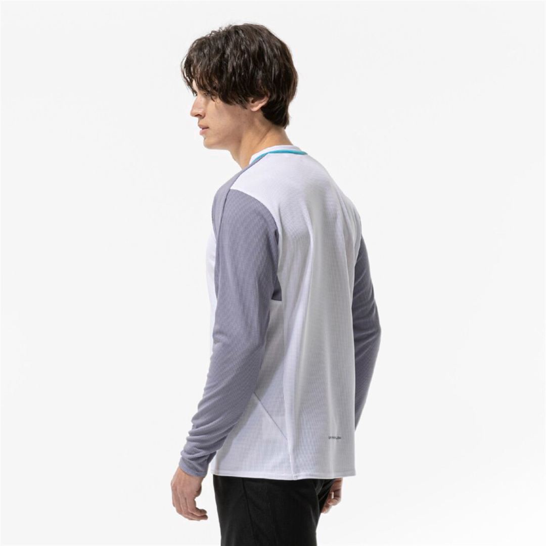 【汗処理／通気】ドライエアロフローTシャツ(長袖) ホワイト S
