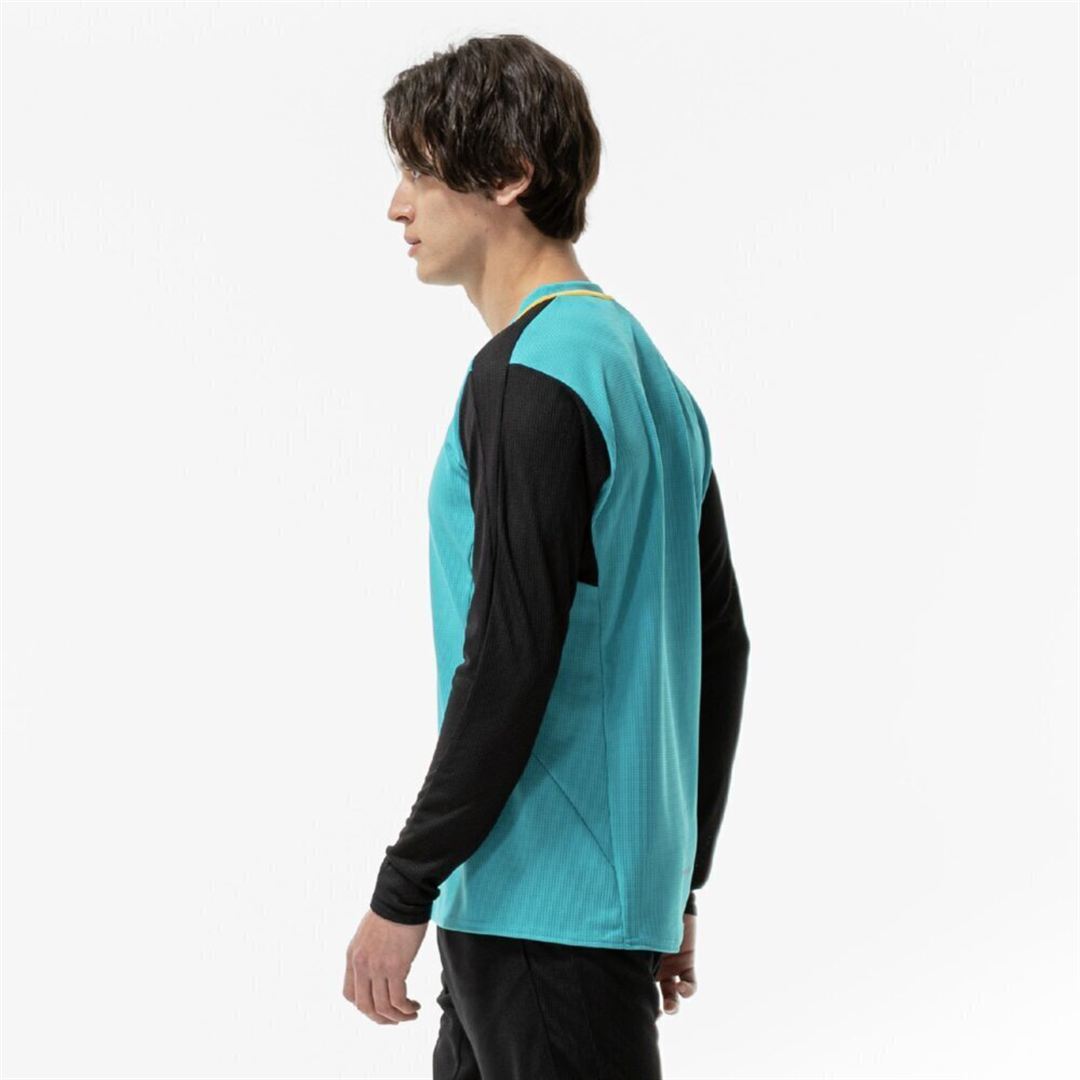 【汗処理／通気】ドライエアロフローTシャツ(長袖) ターコイズ XL