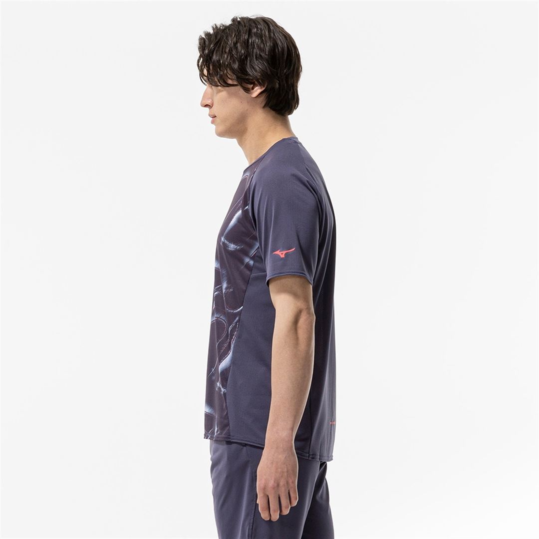 【汗処理／通気／軽量】ドライエアロフローライトTシャツ ライトネイビー 2XL