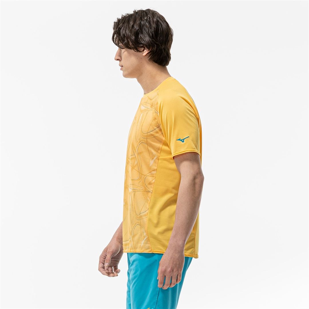 【汗処理／通気／軽量】ドライエアロフローライトTシャツ シトラスイエロー 2XL