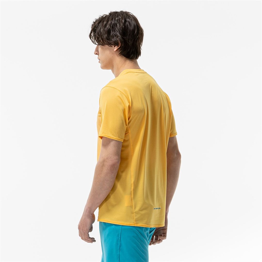 【汗処理／通気／軽量】ドライエアロフローライトTシャツ シトラスイエロー XL