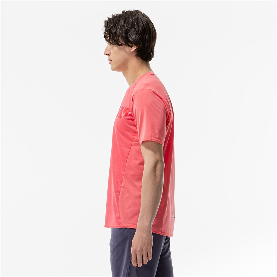 【汗処理／通気／軽量】ドライエアロフローライトTシャツ カリプソピンク XL