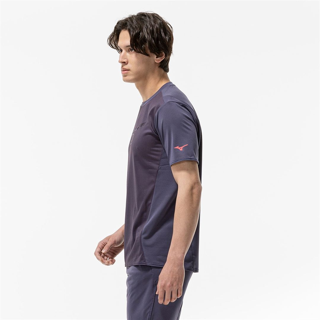 【汗処理／通気／軽量】ドライエアロフローライトTシャツ ライトネイビー M