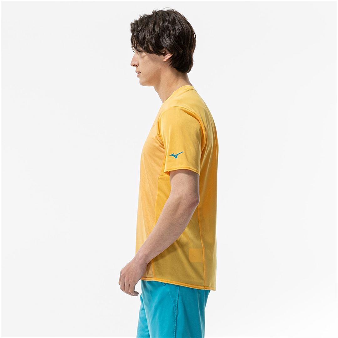 【汗処理／通気／軽量】ドライエアロフローライトTシャツ シトラスイエロー M
