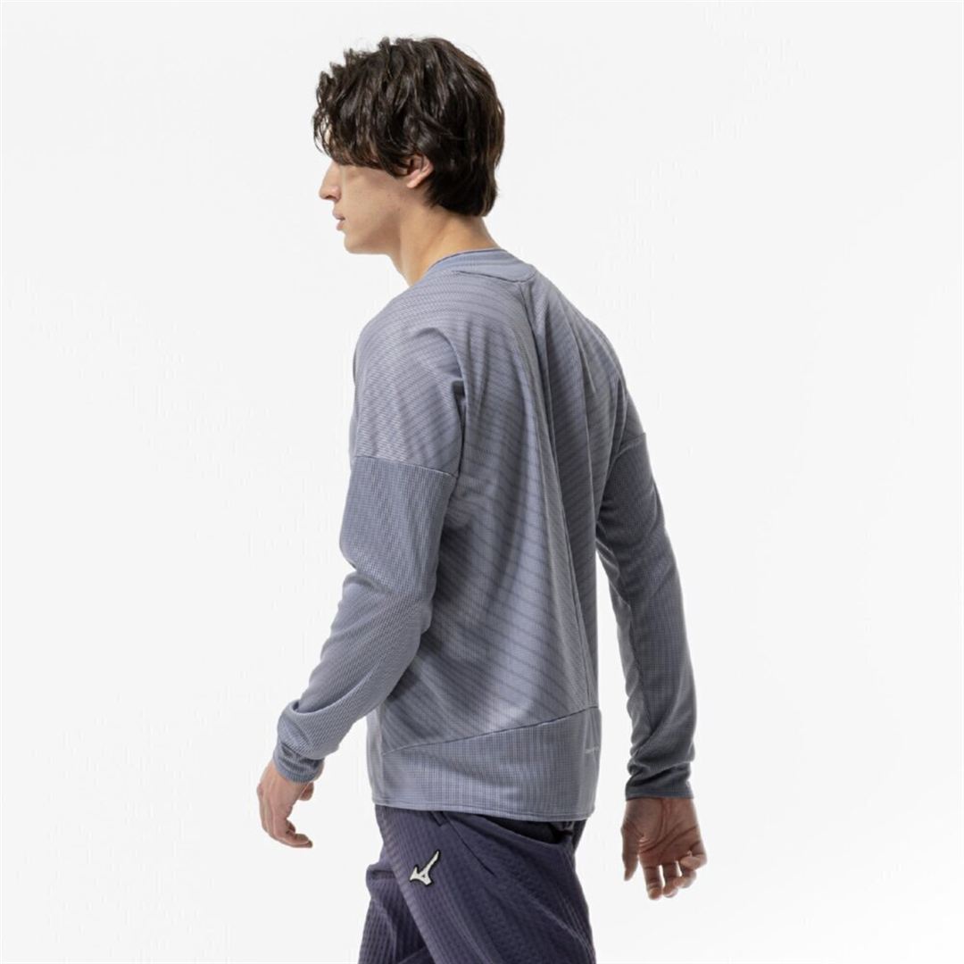 【汗処理／通気】ドライエアロフローTシャツ(長袖) グラナイトグレー XL