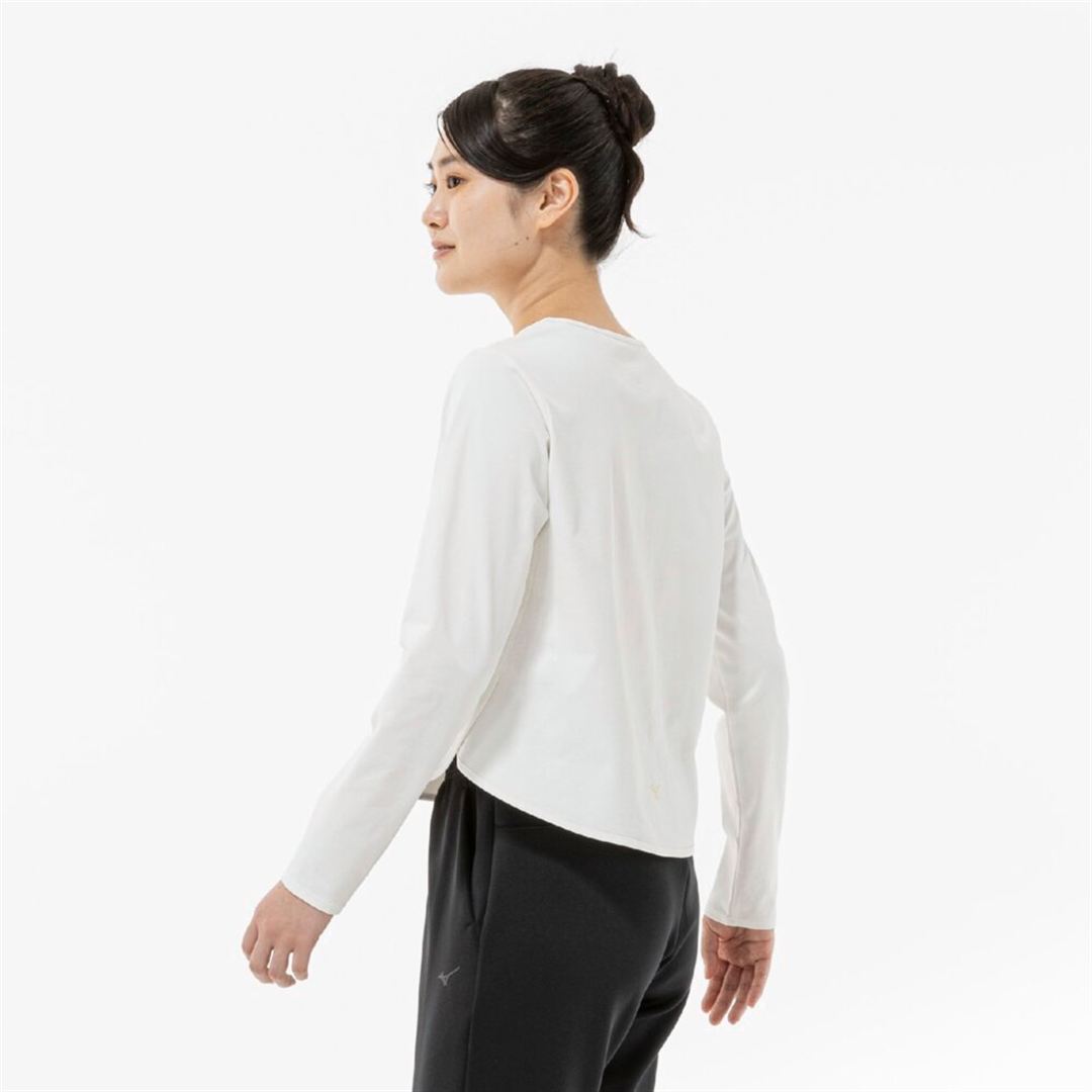 ソフトドライクロップドTシャツ(長袖) スノーホワイト XL