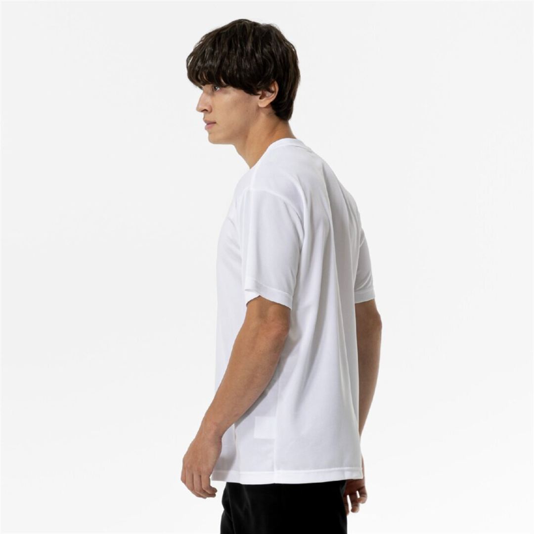 ナビドライTシャツ(半袖／丸首／大きいサイズ) ホワイト×ブラック 3L