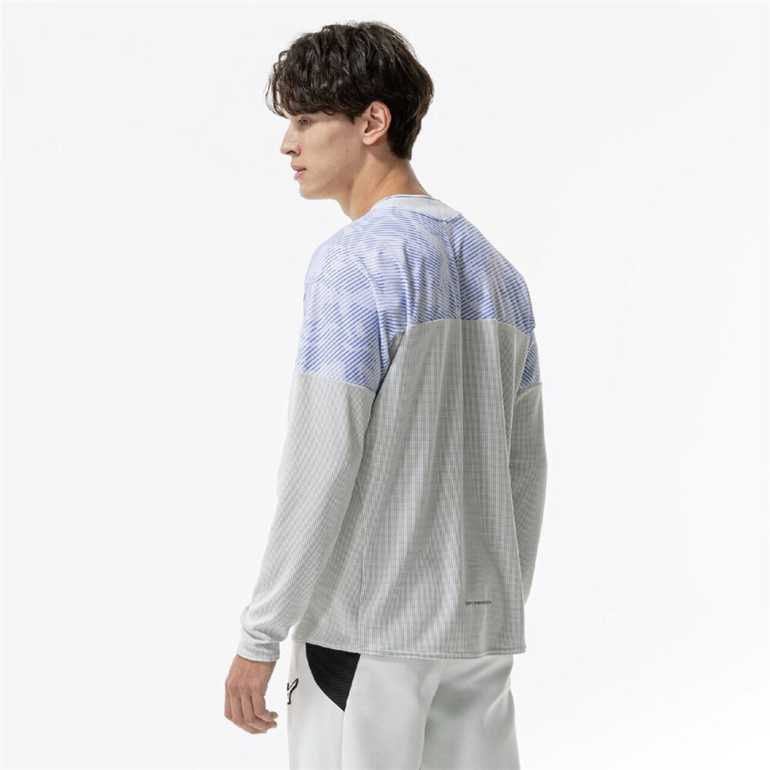 【汗処理／通気】ドライエアロフローTシャツ(長袖) Rホワイト XS