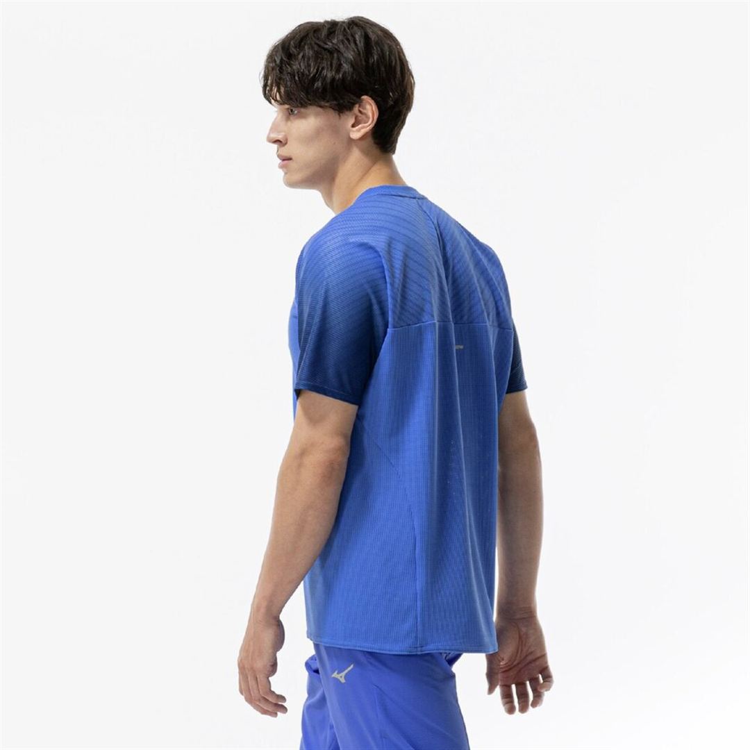 【汗処理／通気】ドライエアロフローTシャツ ダズリングブルー S